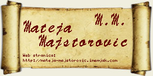 Mateja Majstorović vizit kartica